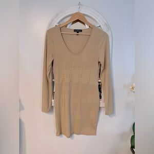 🌸Tan Gold embellished Dress